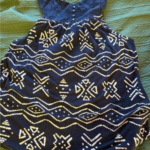 Lucky Brand Sleeveless Top with White Pattern